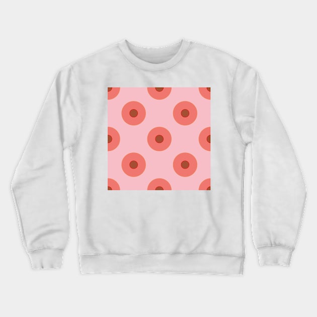 Pink vintage duplo dots Crewneck Sweatshirt by YamyMorrell